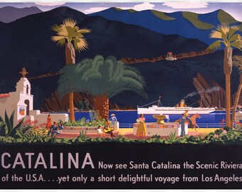 CATALINA Island California New Beach Travel Poster Marilyn Pin Up Art Print 171 CATALINA Island California New Beach Travel Poster Marilyn Pin Up Art Print 171