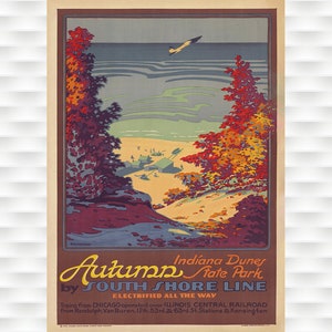 Otoño en las Dunas - Póster de viaje - Póster de las Dunas