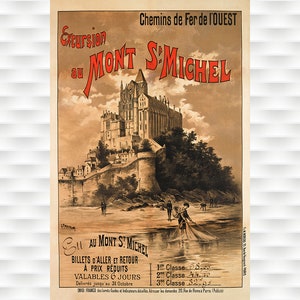 Mont St Michele Travel Poster