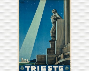 Trieste Italian Vintage Travel Poster