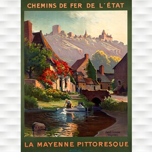 La Mayenne Travel Poster