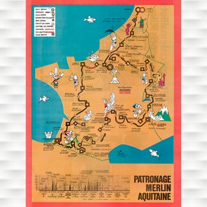 Poster Carte du Tour de France 1978