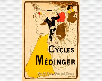 Cycles Medinger Poster - Cycling Poster Bicycle Art Vintage Bicycle Poster Cycling Art Tour de France Cycling Art
