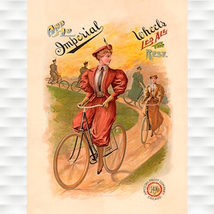 Imperial Wheels Vintage Bicycle Poster