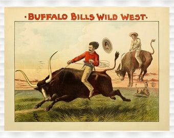 Buffalo Bill's Wild West Show: Vintage Giclee Poster Print - Etsy