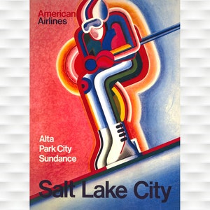 Park City - Alta - Sundance Utah Ski Vintage Travel Poster