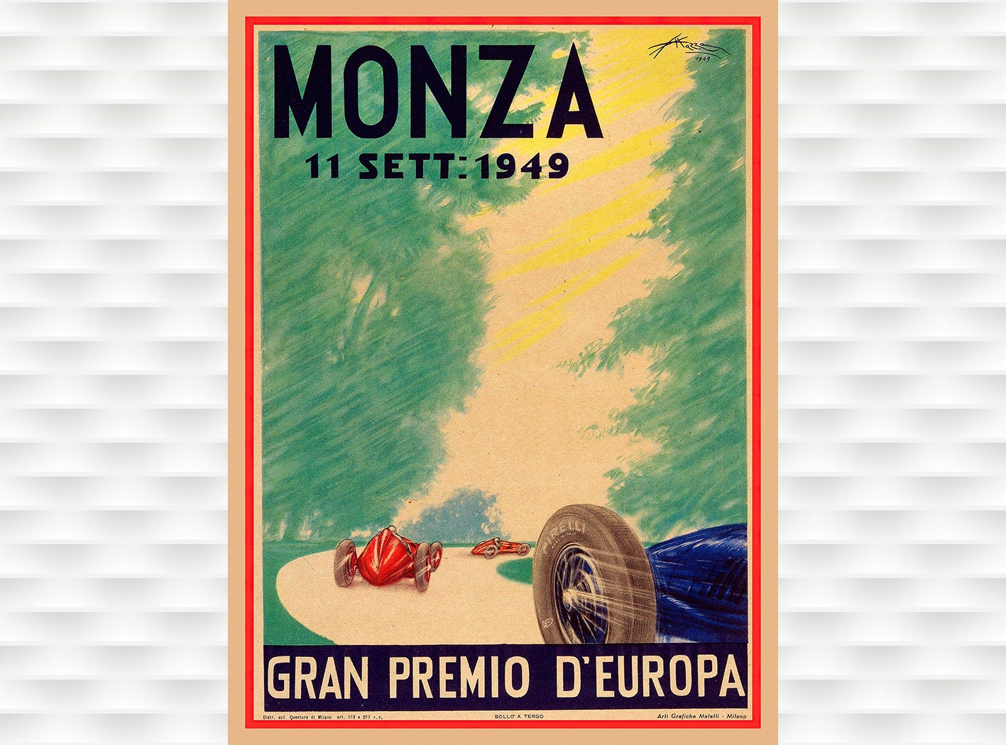 1949 Wood Frame Vintage Poster ポスター fposter,small,wall_texture,