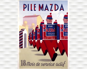 Pile Mazda French Poster Wall Art  Birthday Gift Christmas gift