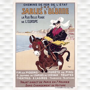 Sables d&#39;Olonne Vintage Travel Poster