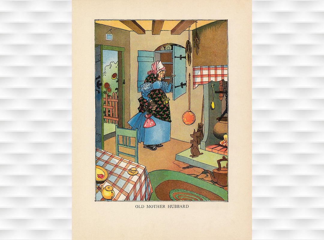 Old Mother Hubbard - Nursery Rhyme Poster - Etsy