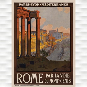 Rome Italian Vintage Travel Poster