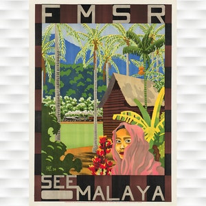 Voir l&#39;affiche de voyage vintage Malaisie