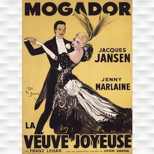 Merry Widow Vintage Opera Poster