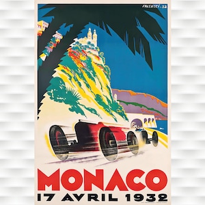 1932 Monaco Grand Prix Poster