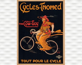 Cycles-Tnomed Bicycle Poster - Cycling Poster Bicycle Art Vintage Bicycle Poster Cycling Art Tour de France Cycling Art