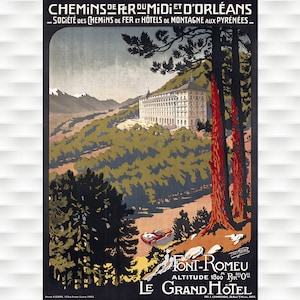 Font-Romeu Midi Pyrenees Vintage Travel Poster