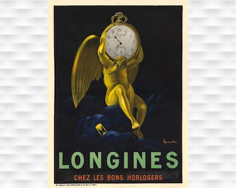 Original 1920s Vintage Omega Watch Ad Print: Authentic French