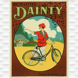Bicycles Dainty Vintage Bicycle Poster
