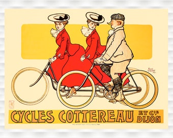 Cycles Cottereau Bicycle Poster - Cycling Poster Bicycle Art Vintage Bicycle Poster Cycling Art Tour de France Cycling Art