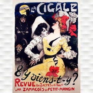 La Cigale Revue Poster - Cabaret French Poster