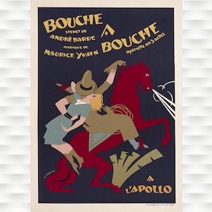 Bouche A Bouche 1925 Vintage Opera Poster