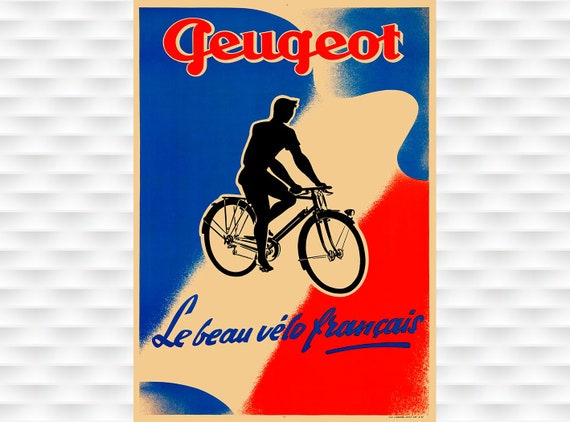 1951 Tour de France Vintage Bicycle Poster Print Cycling