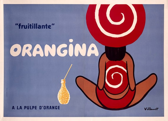 Vintage Orangina Ad Poster, Fine Art Print - Etsy