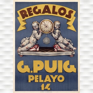 Regalos Clock G Puig Vintage Poster
