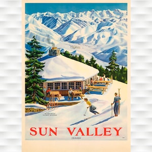Sun Valley Vintage Travel Poster Prints