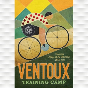 Ventoux Training Camp Retro Poster Prints