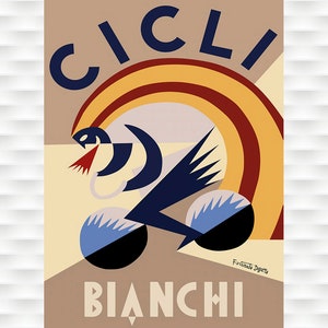 Cicli Bianchi Vintage Bicycle Poster Prints