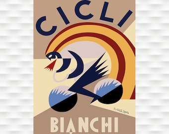 Cicli Bianchi Vintage Bicycle Poster Prints
