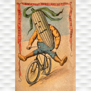 Plantaardige mensen: maïs op de fiets