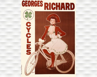 Georges Richard Cycles Vintage Bicycle Poster