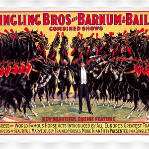 Ringling Bros Horse Show Circus Poster