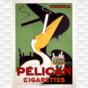 Pelican Cigarettes Vintage Poster Prints