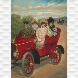 Automobiling Vintage Poster