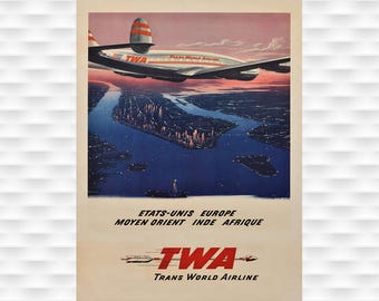 TWA - Vintage Travel Poster