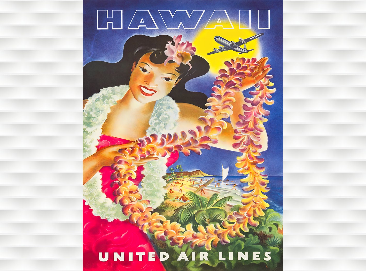 ⭐︎UNITED AIRLINES HAWAII ⭐︎ユナイテッド航空⭐︎看板⭐︎ハワイ ⭐︎UNITED AIRLINES HAWAII ⭐︎ユナイテッド航空⭐︎看板⭐︎ハワイ