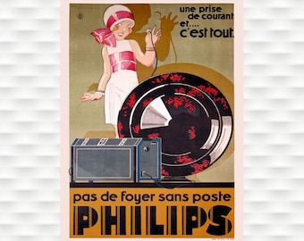 Phillips Radio Poster Print Art French Poster Wall Art  Birthday Gift Christmas gift