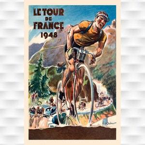 1948 French Bicycle Race Vintage Poster