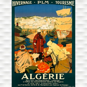 Algeria Vintage Travel Poster