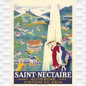Saint-Nectaire Vintage Reiseplakat