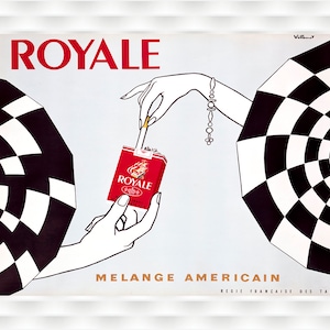 Royale Cigarettes Vintage Poster