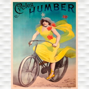 Cycles Humber Vintage Bicycle Poster
