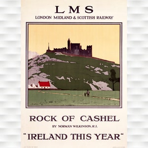 Rock of Cashel Ireland Travel Poster