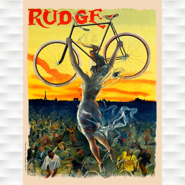 Rudge Bicycle Poster Vintage - 6 sizes