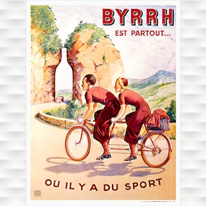 BYRRH Tandem Bicycle Poster