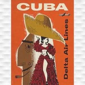 Caribbean Travel Poster - Delta Airlines