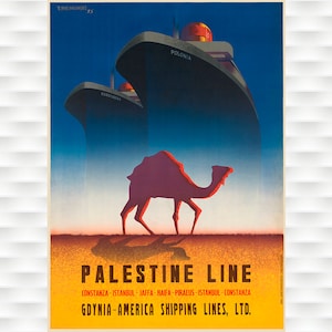 Palestine Line - Vintage Travel Poster